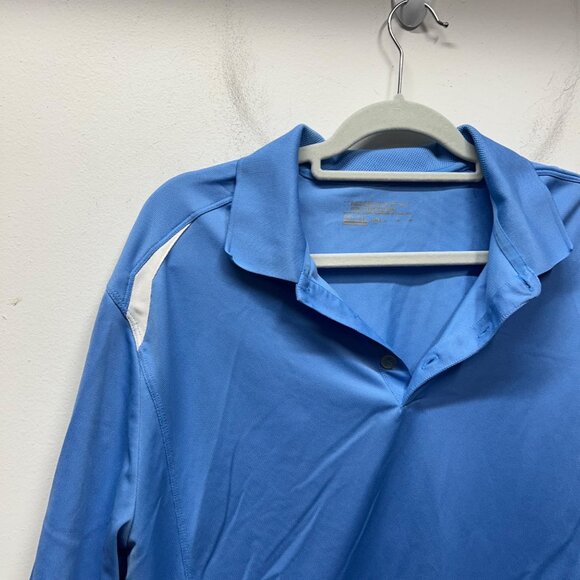 Nike Golf Dri-Fit Tour Performance Polo Shirt Blue White XL - Picture 3 of 8